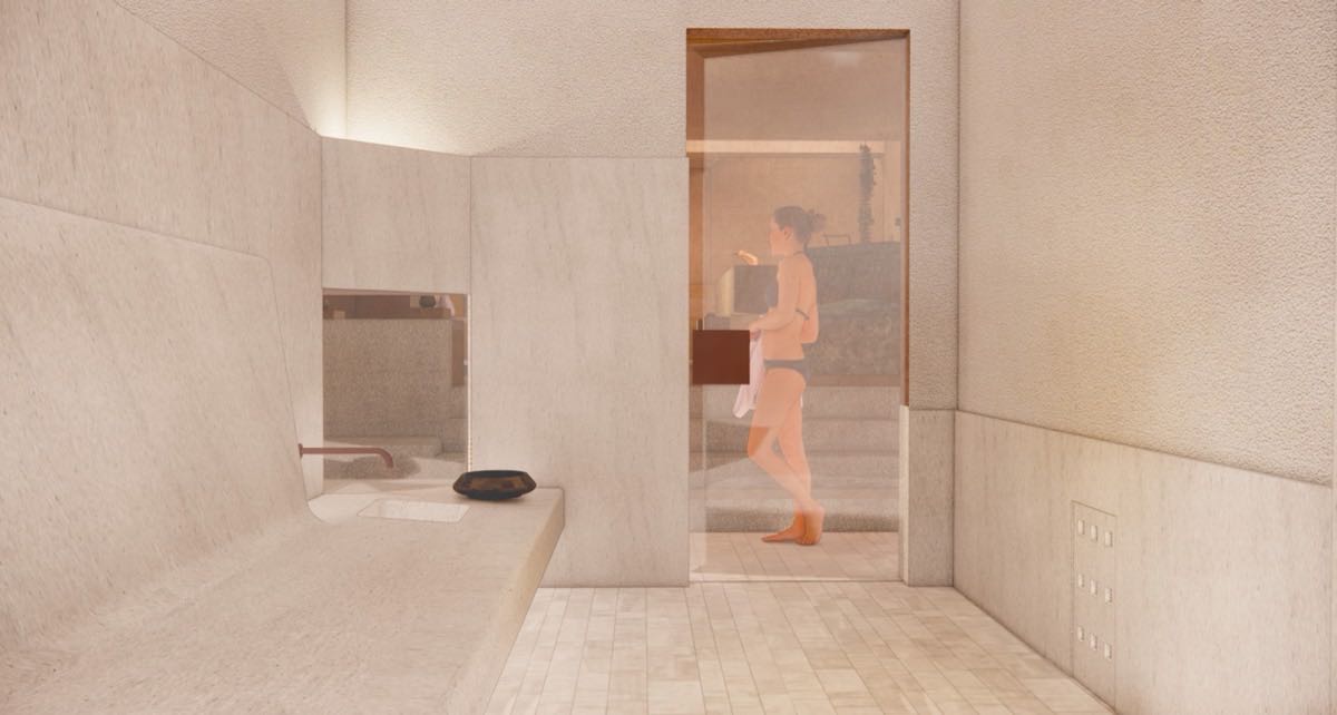 The steam room