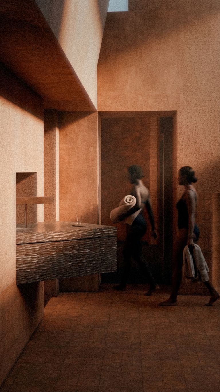 Arrival at the carved counter