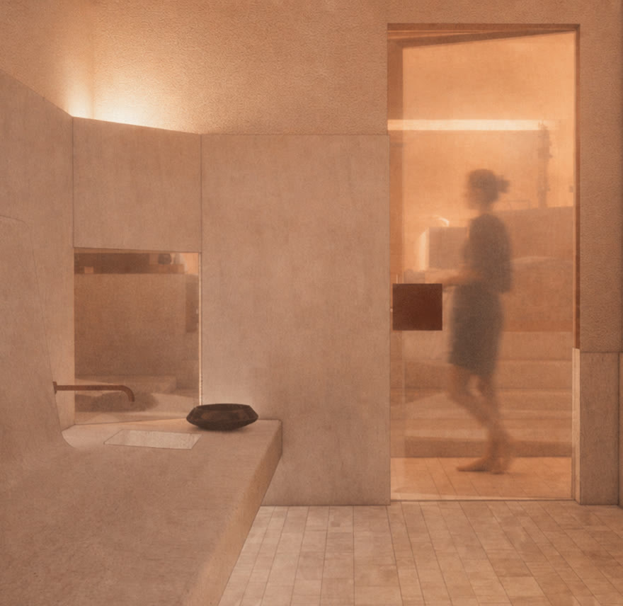The steam room