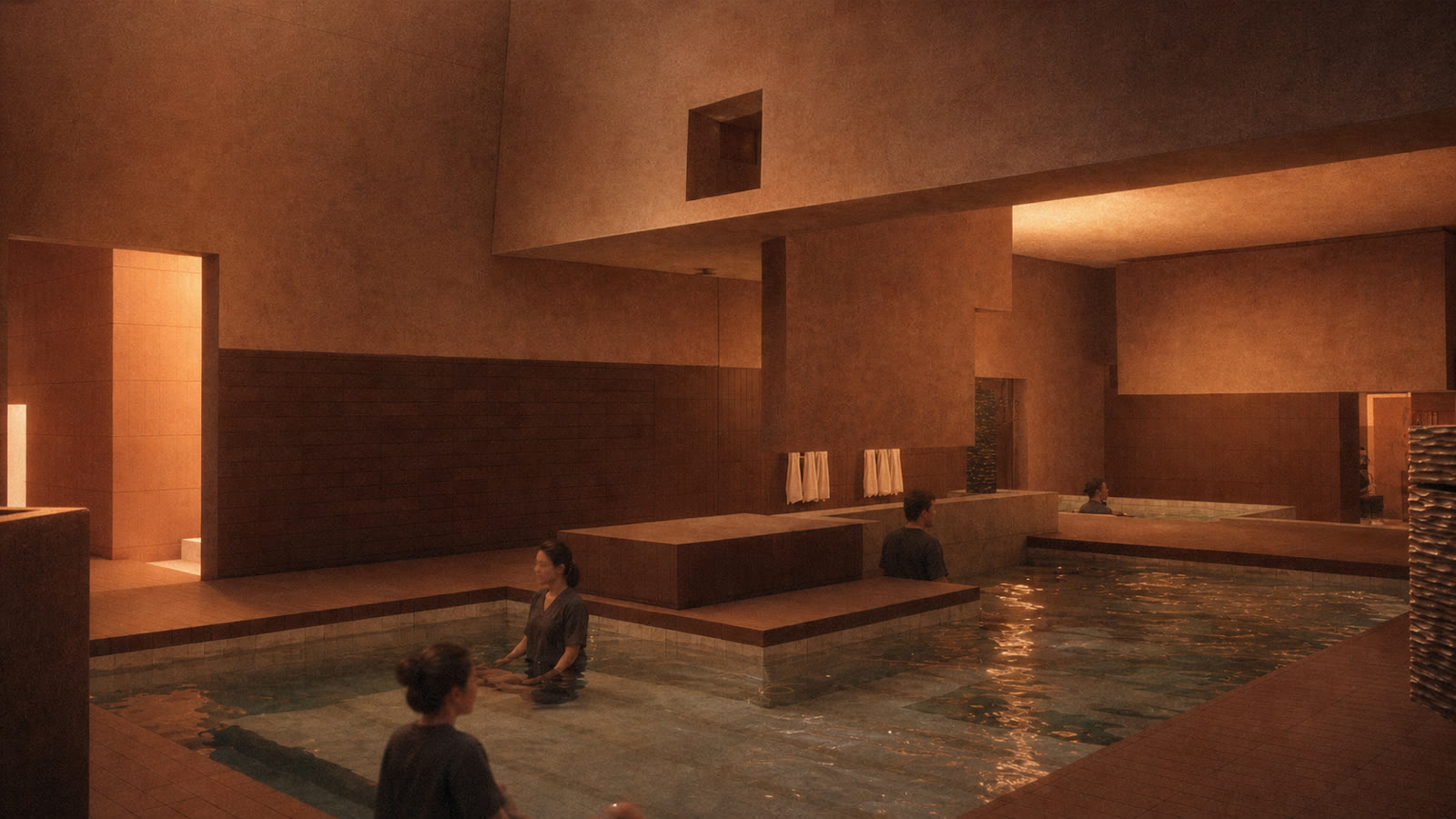 Copper light over the mineral pools